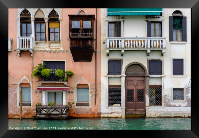Homes in Venice Framed Print by Paul Chambers