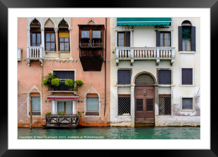 Homes in Venice Framed Mounted Print by Paul Chambers