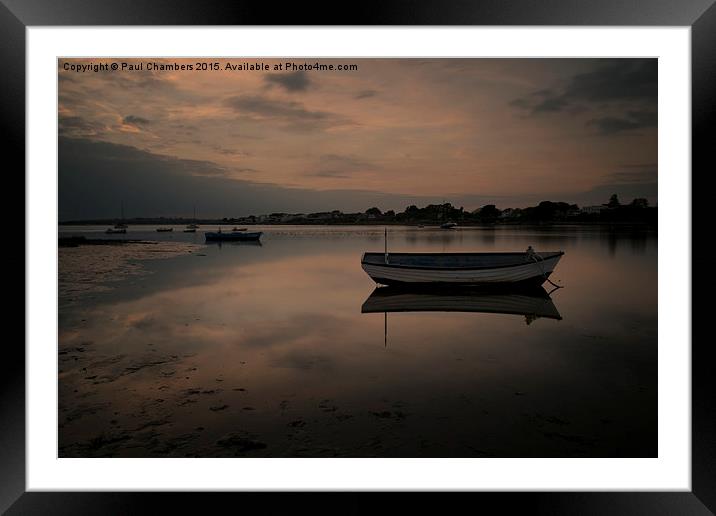  Christchuch Harbour Sunset Framed Mounted Print by Paul Chambers
