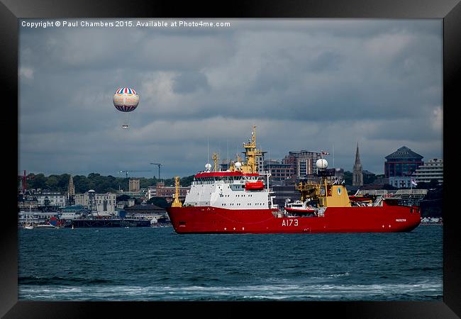 HMS Protector Framed Print by Paul Chambers