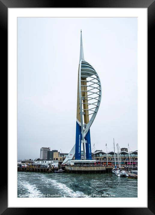EMIRATES SPINNAKER TOWER Framed Mounted Print by Paul Chambers
