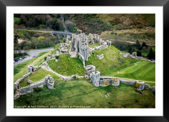 Corfe Castle Framed Mounted Print by Paul Chambers