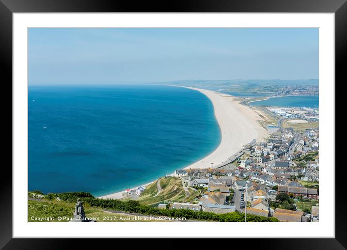 Chesil Beach Framed Mounted Print by Paul Chambers