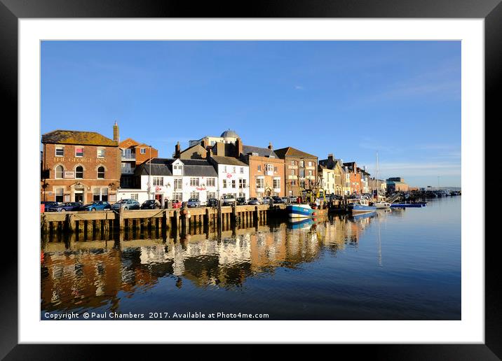 Beautiful Sunny Winters days In Weymouth Framed Mounted Print by Paul Chambers