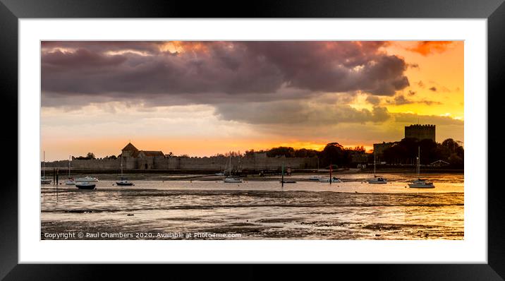 Portchester Castle Framed Mounted Print by Paul Chambers