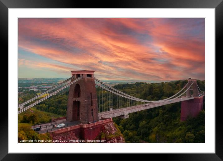 Clifton Suspension Bridge Framed Mounted Print by Paul Chambers