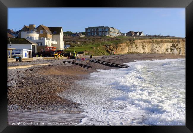 RNLI Freshwater Bay Isle of Wight Framed Print by Paul Chambers