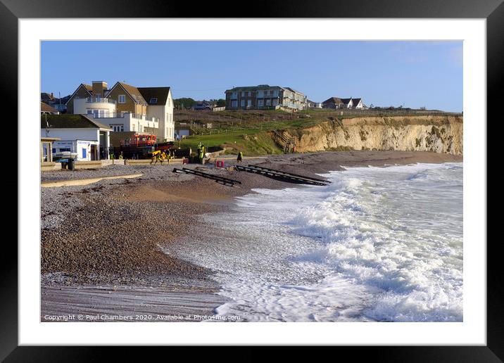 RNLI Freshwater Bay Isle of Wight Framed Mounted Print by Paul Chambers