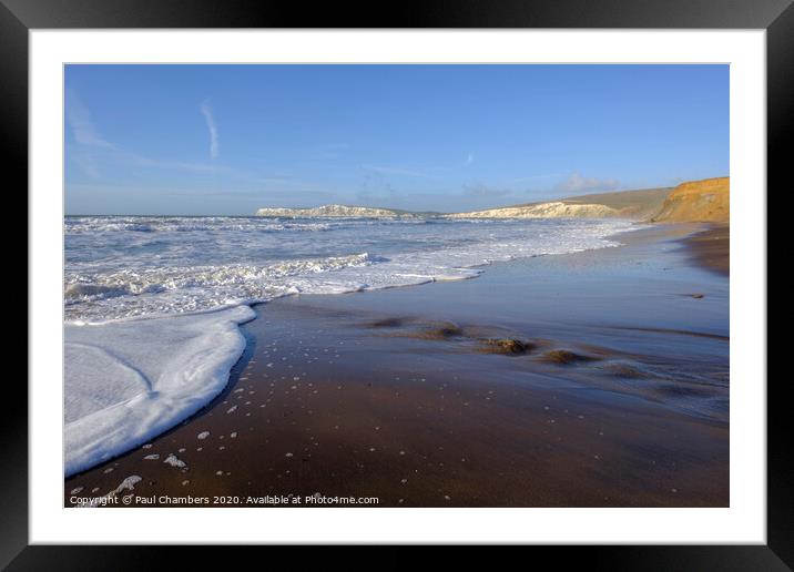 Compton Bay Isle Of Wight Framed Mounted Print by Paul Chambers