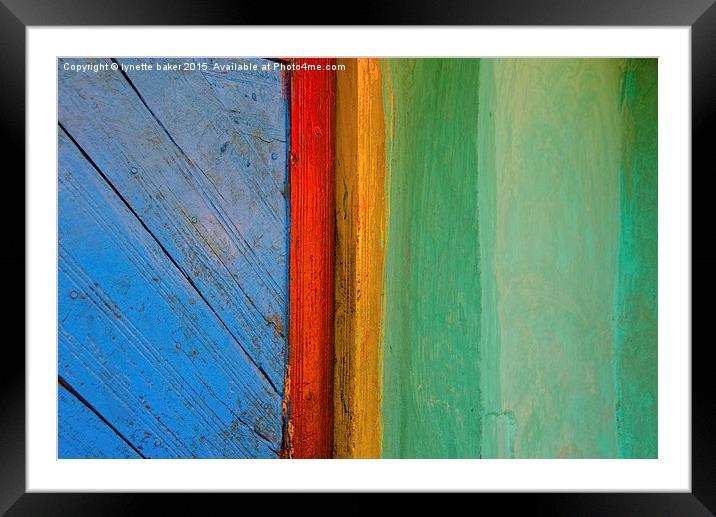  blue meets green Framed Mounted Print by lynette baker