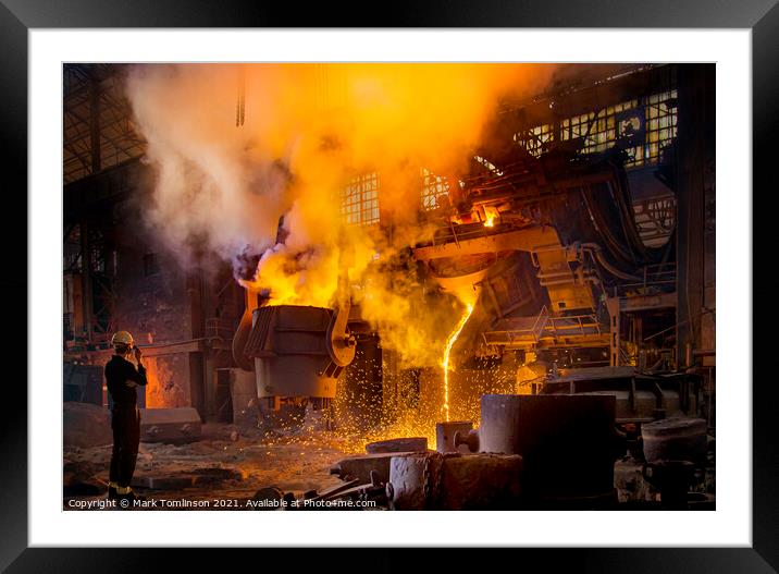 Watching the Fire and the Fury Framed Mounted Print by Mark Tomlinson