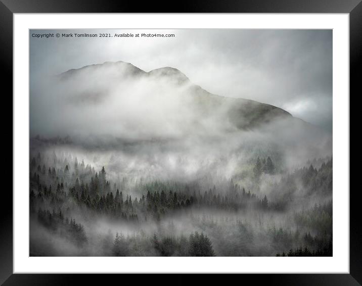 The Misty Mountain Framed Mounted Print by Mark Tomlinson
