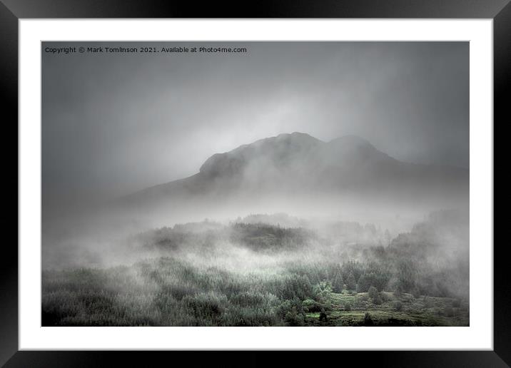 Creagh An Fhithich in the mist Framed Mounted Print by Mark Tomlinson