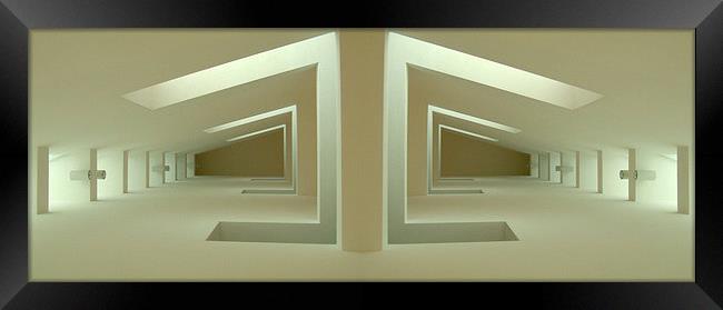  Gallery Walkway Abstract Framed Print by Mark Tomlinson