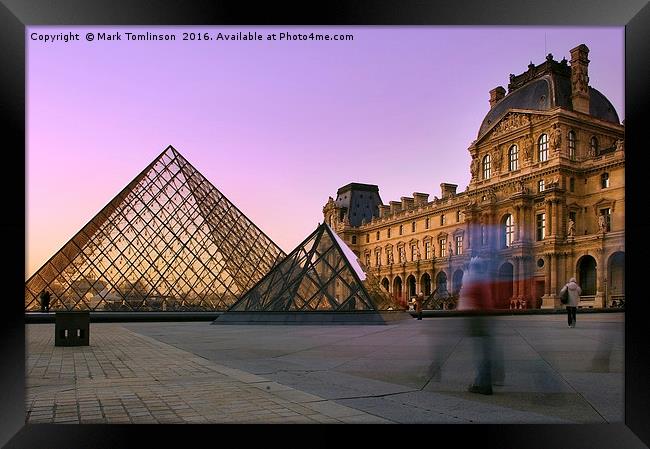 Ghosts at the Louvre Framed Print by Mark Tomlinson