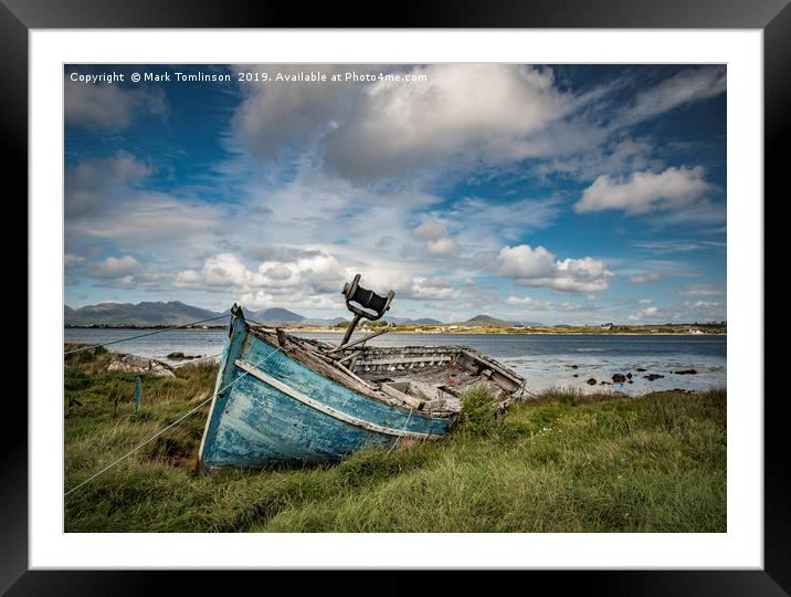 Weathered Boat on the Irish Coast Framed Mounted Print by Mark Tomlinson