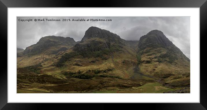 The Three Sisters - Glencoe Framed Mounted Print by Mark Tomlinson