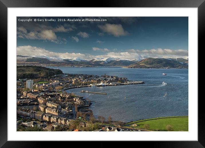 River Clyde winter scene from Lyle Hill in Greenoc Framed Mounted Print by GBR Photos