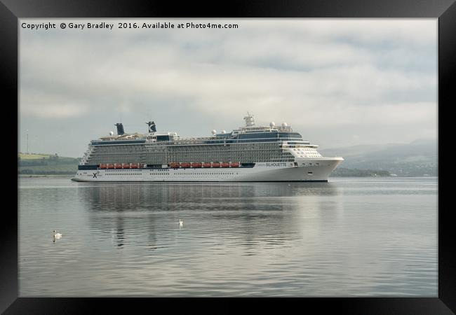 Celebrity Silhouette on the Clyde Framed Print by GBR Photos