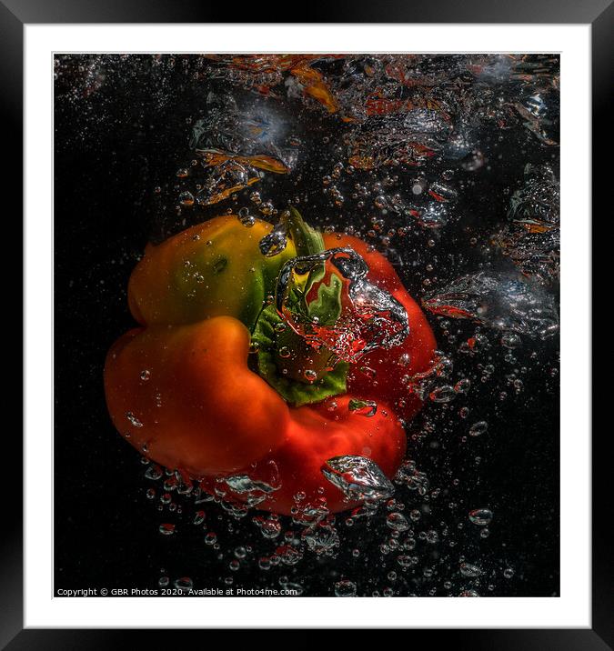 A Splash of Pepper Framed Mounted Print by GBR Photos