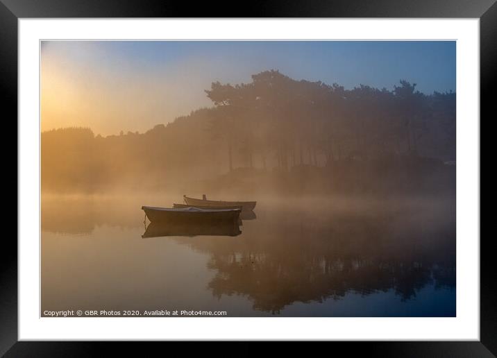 Boats in the Mist  Framed Mounted Print by GBR Photos