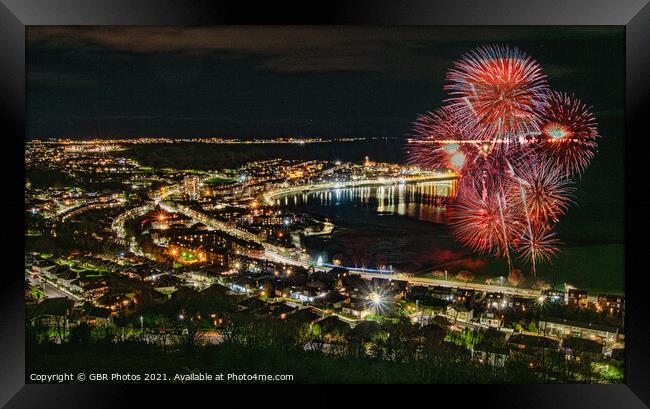 Cardwell Bay Fireworks Framed Print by GBR Photos