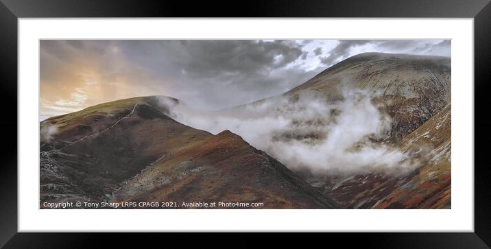 SKIDDAW CLOUDS Framed Mounted Print by Tony Sharp LRPS CPAGB