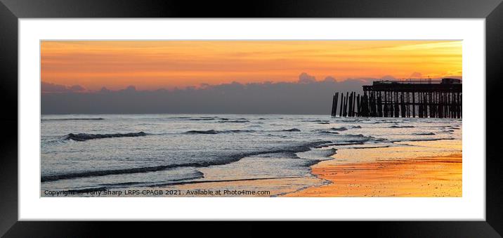 SUNSET OVER HASTINGS PIER Framed Mounted Print by Tony Sharp LRPS CPAGB