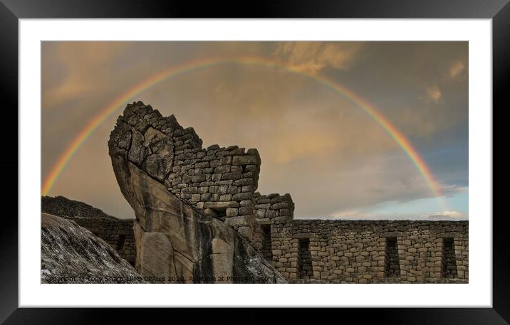 INCAS: CONSTRUCTION GENIUSES (DETAIL MACHU PICCHU, PERU) Framed Mounted Print by Tony Sharp LRPS CPAGB