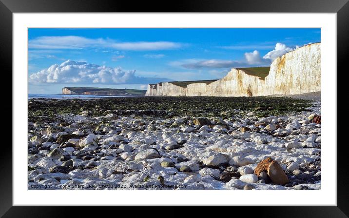 THE SEVEN SISTERS FROM BIRLING GAP Framed Mounted Print by Tony Sharp LRPS CPAGB