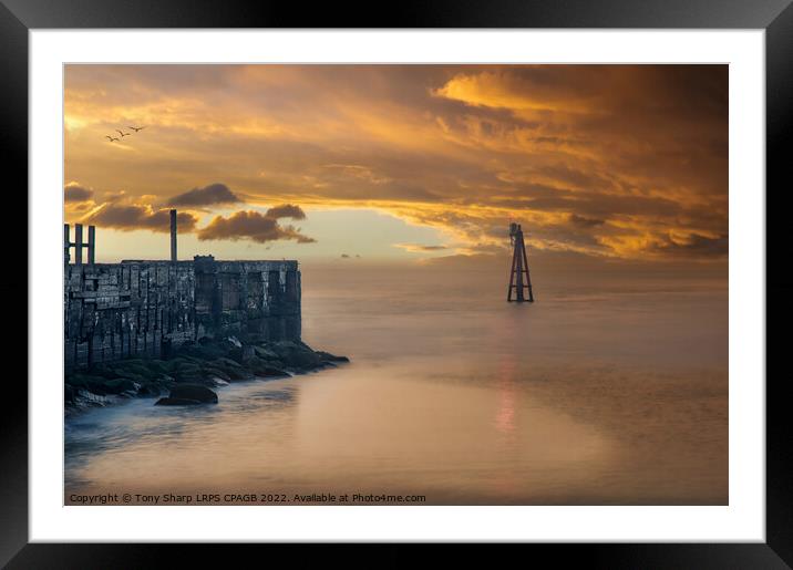 RYE HARBOUR DAWN Framed Mounted Print by Tony Sharp LRPS CPAGB