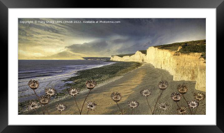 BIRLING GAP AND SEVEN SISTERS Framed Mounted Print by Tony Sharp LRPS CPAGB