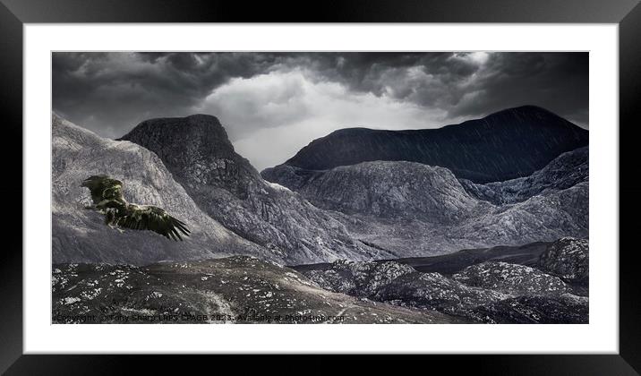 THE HIGHLANDS OF SCOTLAND - A GOLDEN EAGLE HUNTS Framed Mounted Print by Tony Sharp LRPS CPAGB