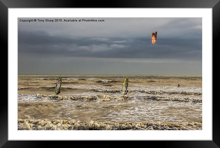  Wind Surfing Framed Mounted Print by Tony Sharp LRPS CPAGB