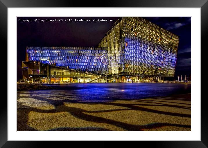 Harpa Concert Hall, Reykjavik  Framed Mounted Print by Tony Sharp LRPS CPAGB