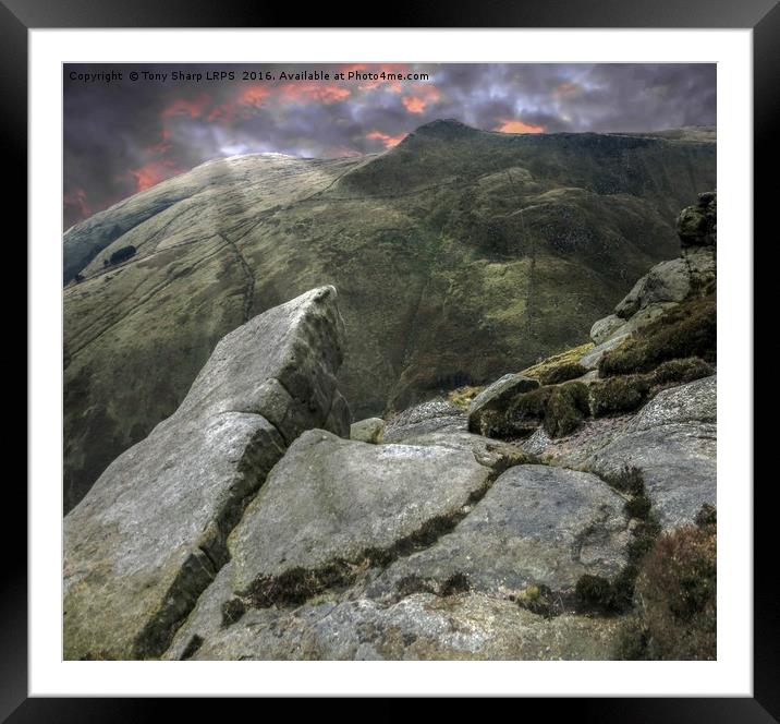 Kinder Scout, Peak District Framed Mounted Print by Tony Sharp LRPS CPAGB