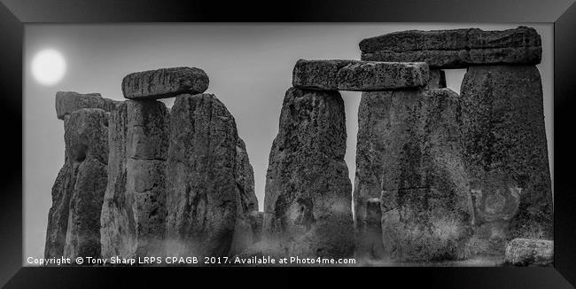 STONEHENGE IN THE MIST Framed Print by Tony Sharp LRPS CPAGB