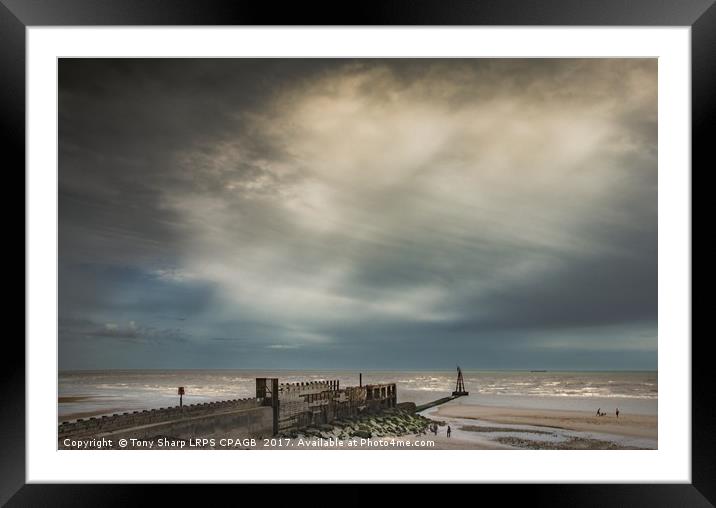 RYE HARBOUR UNDER STORMY SKIES Framed Mounted Print by Tony Sharp LRPS CPAGB