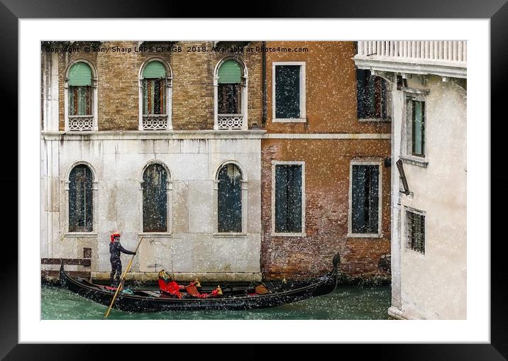 A WINTER'S NAVIGATION -VENICE Framed Mounted Print by Tony Sharp LRPS CPAGB