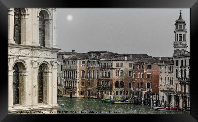 A WINTER'S DAY IN VENICE Framed Print by Tony Sharp LRPS CPAGB