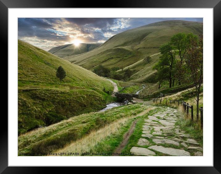 TOWARDS THE SUNSET - PEAK DISTRICT DERBYSHIRE Framed Mounted Print by Tony Sharp LRPS CPAGB