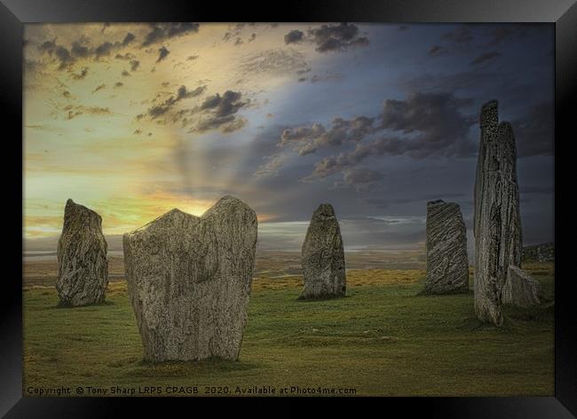 CALLANISH STANDING STONES - ISLE OF LEWIS  Framed Print by Tony Sharp LRPS CPAGB