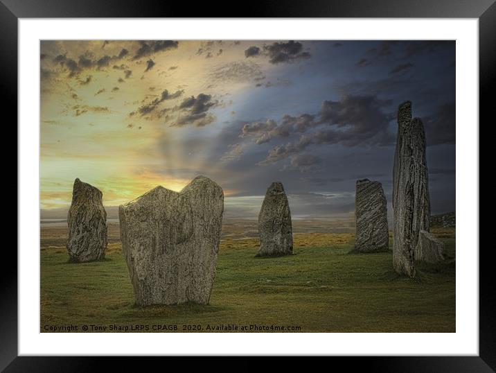 CALLANISH STANDING STONES - ISLE OF LEWIS  Framed Mounted Print by Tony Sharp LRPS CPAGB