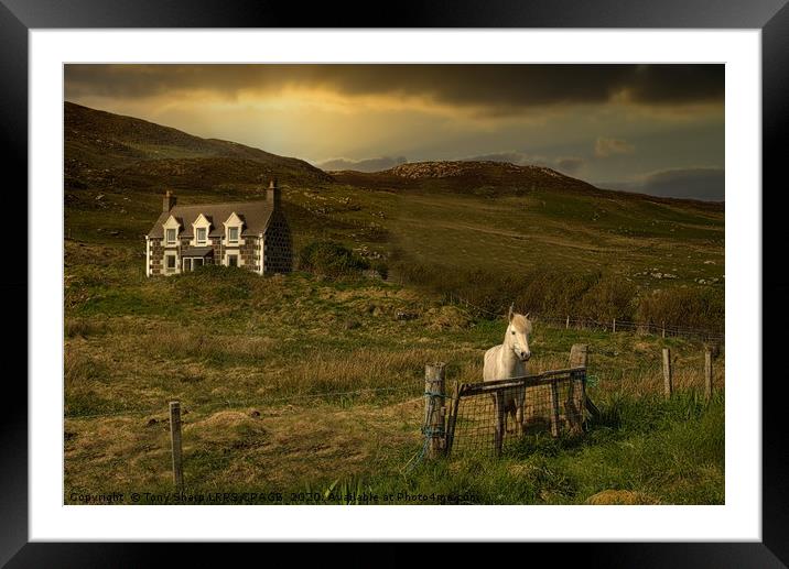FARMSTEAD - BARRA OUTER HEBRIDES Framed Mounted Print by Tony Sharp LRPS CPAGB