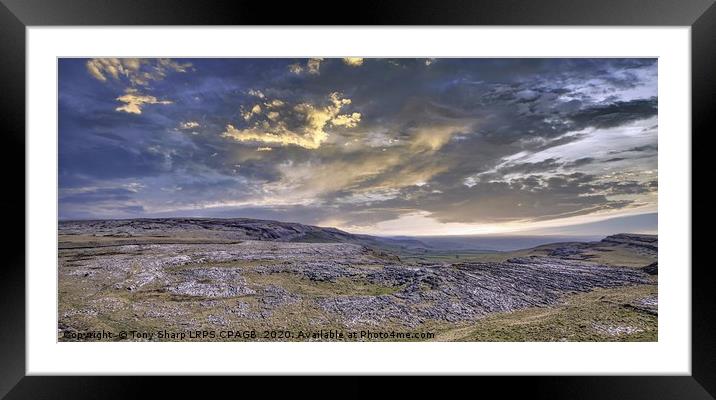 LIMESTONE PAVEMENT - YORKSHIRE DALES Framed Mounted Print by Tony Sharp LRPS CPAGB