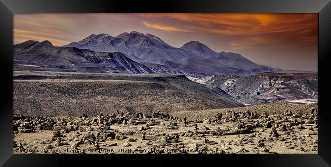 THE VIEW FROM THE HIGH ANDES PLATEAU PERU Framed Print by Tony Sharp LRPS CPAGB