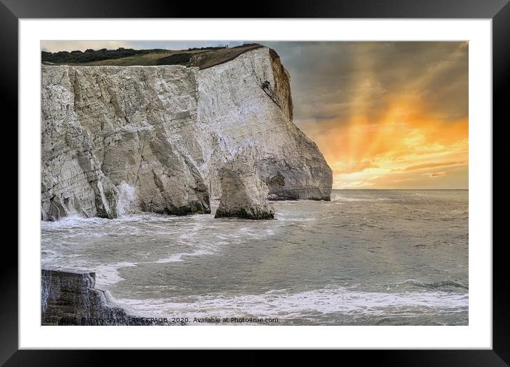 SEAFORD HEAD SUNRISE Framed Mounted Print by Tony Sharp LRPS CPAGB