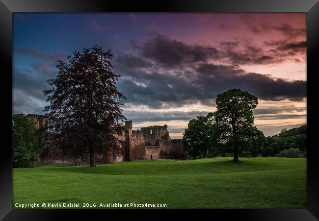 Bothwell Castle Sunset  Framed Print by Kevin Dalziel