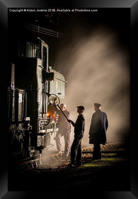  Passing of the Token on The Steam Railway Framed Print by Alison Jenkins