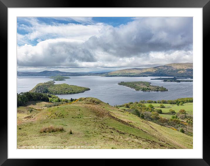 Loch Lomond from Conic Hill Descent Framed Mounted Print by Reg K Atkinson